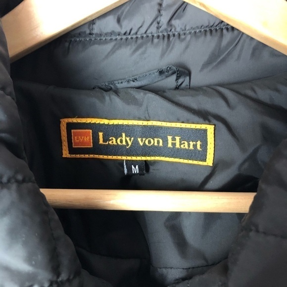 Women’s Lady von Hart Black Quilted Field Jacket M  NWOT - Picture 2 of 5